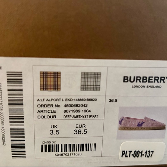 BURBERRY Alport Espadrille NWT - Size 36.5 - Picture 3 of 4